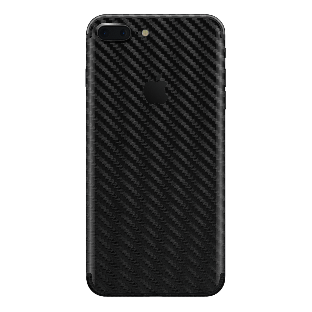 iPhone 8 Plus 3D Textured Black Carbon Fibre Fiber Skin, Decal, Wrap, Protector, Cover by EasySkinz | EasySkinz.com