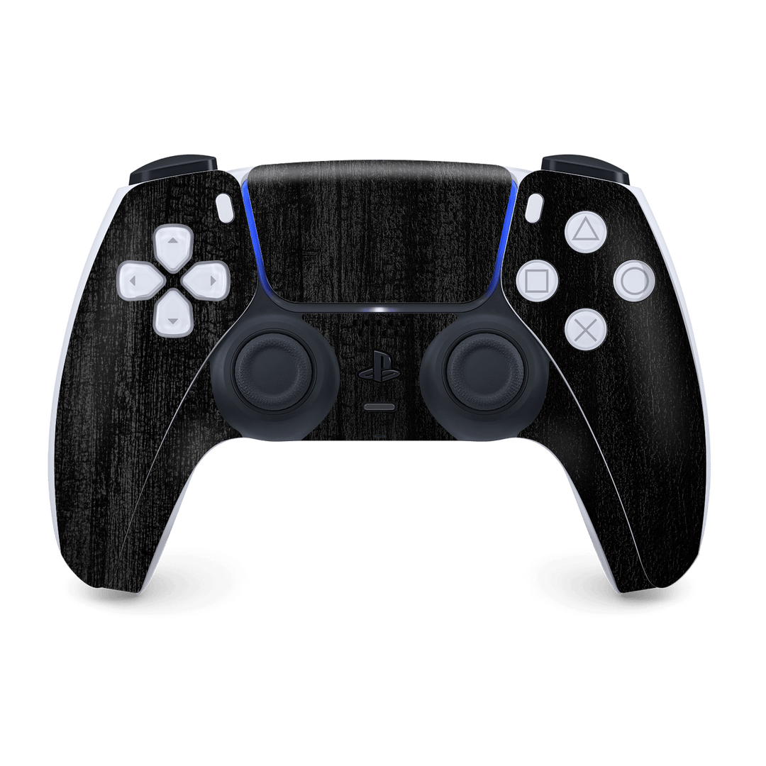 PS5 Playstation 5 DualSense Wireless Controller Skin - Luxuria Black Charcoal Coal Stone Black Dragon 3D Textured Skin Wrap Decal Cover Protector by EasySkinz | EasySkinz.com