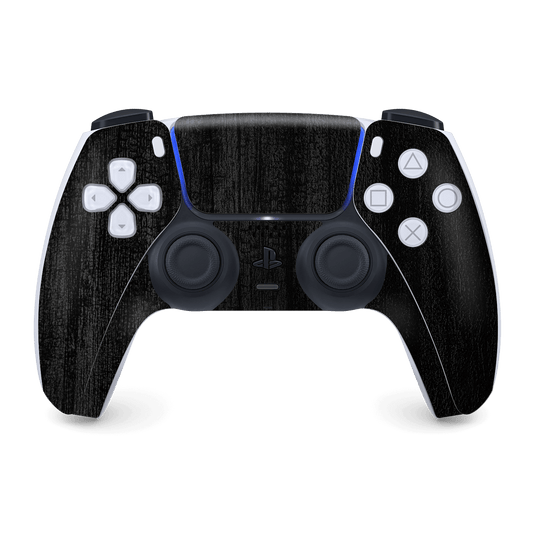 PS5 Playstation 5 DualSense Wireless Controller Skin - Luxuria Black Charcoal Coal Stone Black Dragon 3D Textured Skin Wrap Decal Cover Protector by EasySkinz | EasySkinz.com