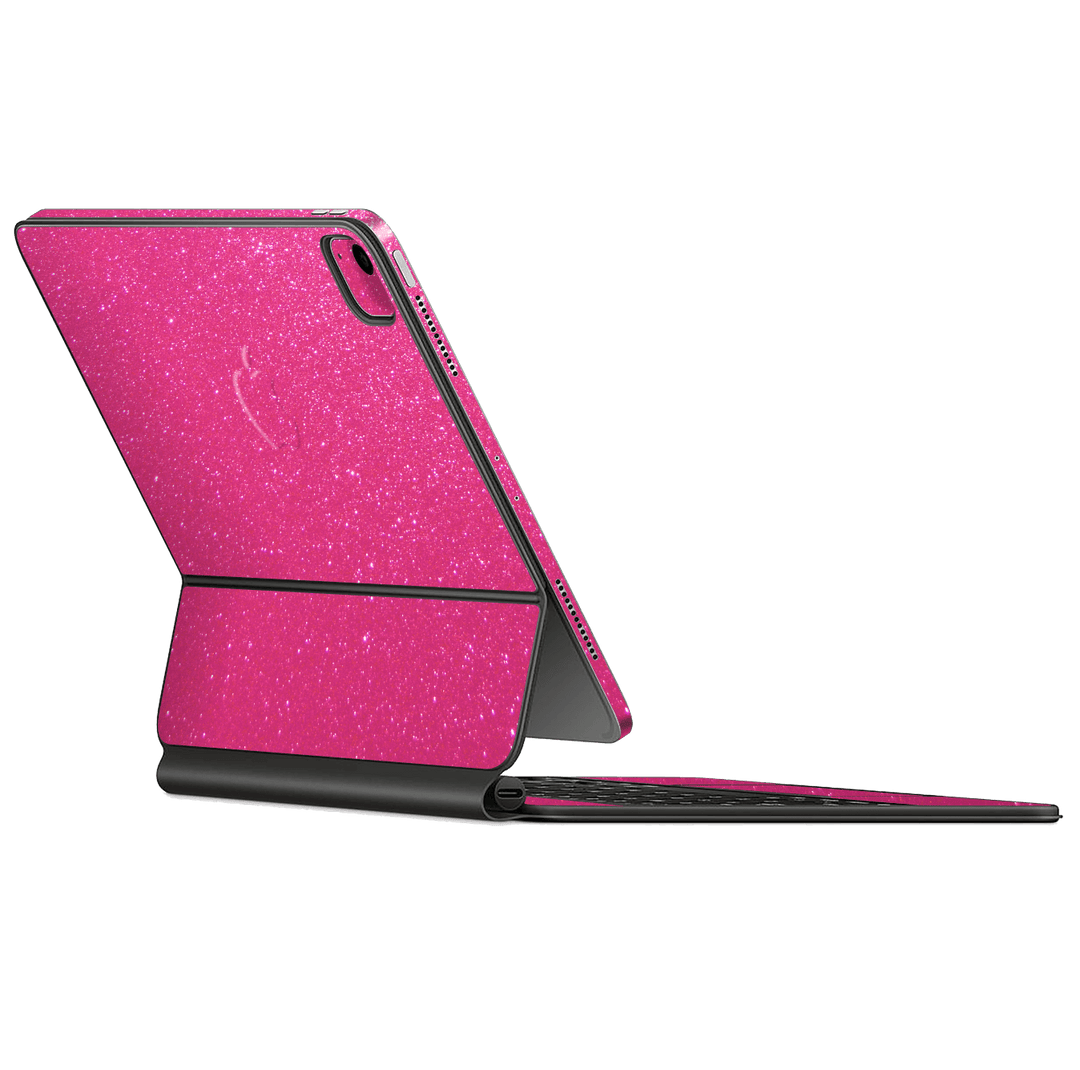 Magic Keyboard for iPad AIR (4th Gen, 2020) Diamond Candy Magenta Shimmering Sparkling Glitter Skin Wrap Sticker Decal Cover Protector by EasySkinz | EasySkinz.com