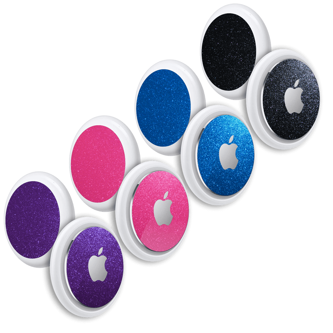 Apple AirTag Diamond Glitter Shimmering Sparkling Shiny Metallic Glow Skin Wrap Sticker Decal Cover Protector by EasySkinz