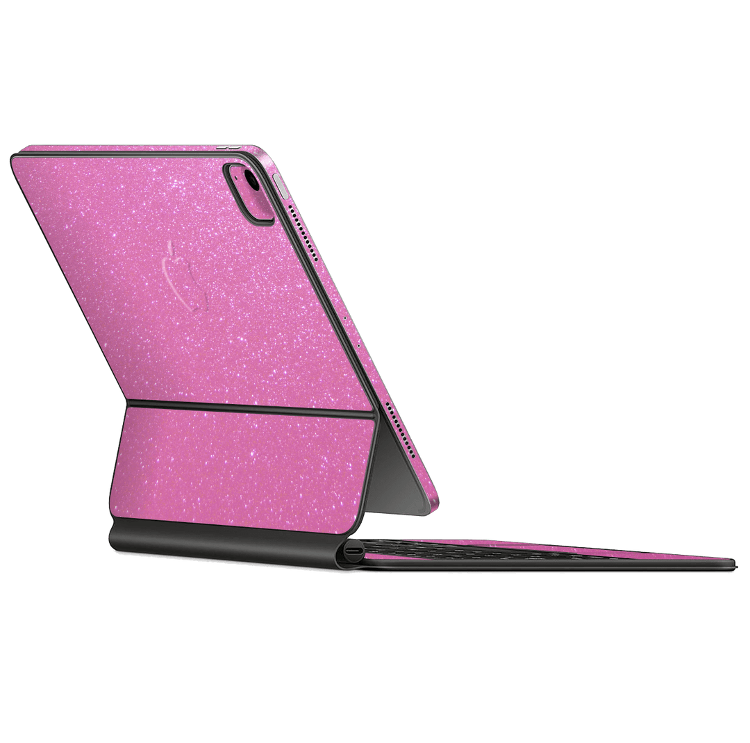 Magic Keyboard for iPad AIR (4th Gen, 2020) Diamond Pink Shimmering Sparkling Glitter Skin Wrap Sticker Decal Cover Protector by EasySkinz | EasySkinz.com