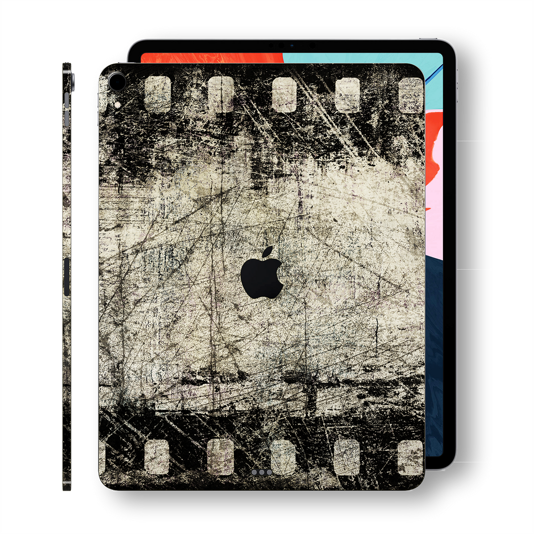 iPad PRO 12.9" inch 3rd Generation 2018 Signature Vintage Cine-Film Printed Skin Wrap Decal Protector | EasySkinz