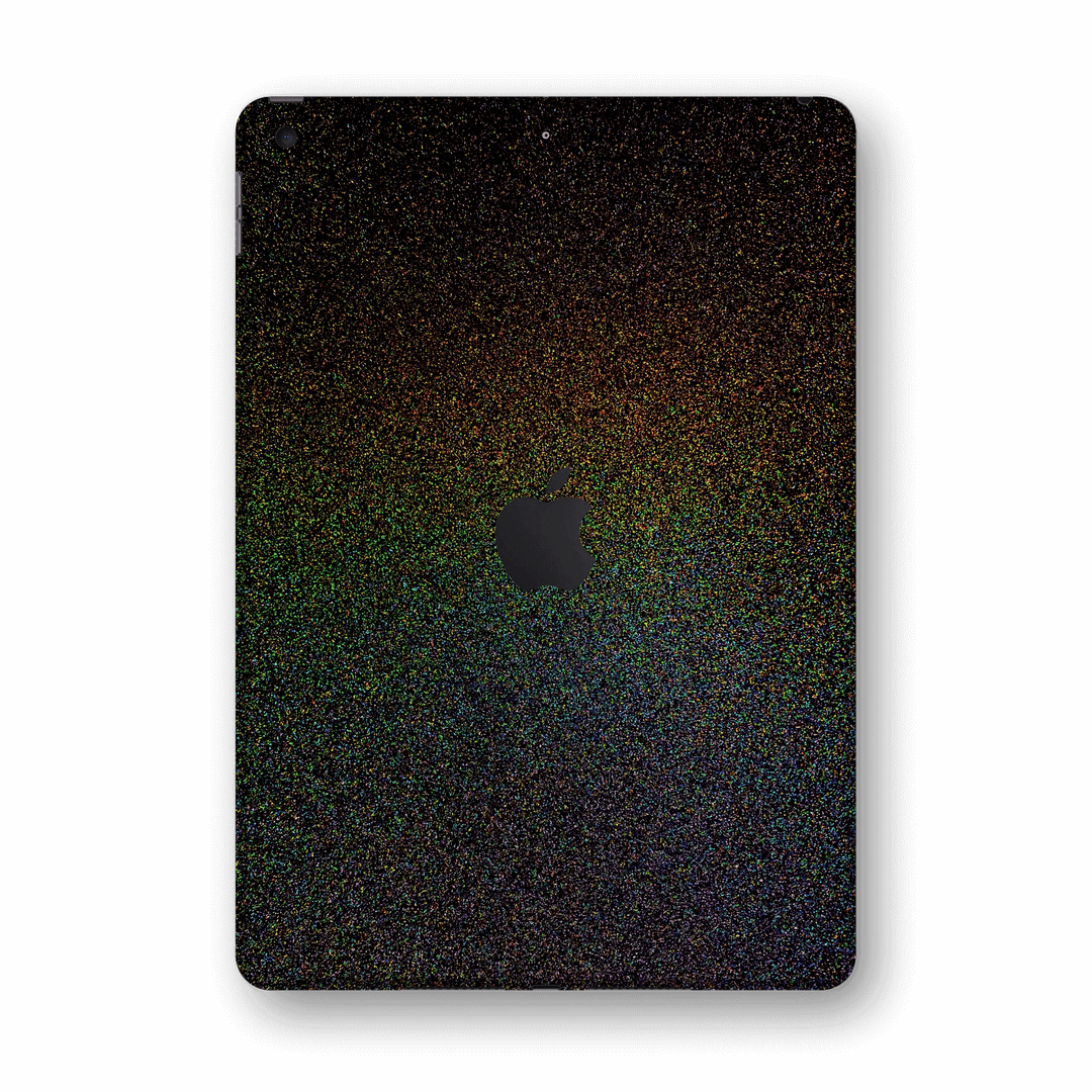 iPad 10.2" (8th Gen, 2020) Glossy GALAXY Black Milky Way Rainbow Sparkling Metallic Skin Wrap Sticker Decal Cover Protector by EasySkinz