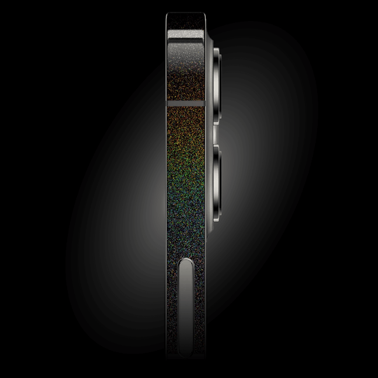 iPhone 12 Glossy GALAXY Black Milky Way Rainbow Sparkling Metallic Skin Wrap Sticker Decal Cover Protector by EasySkinz