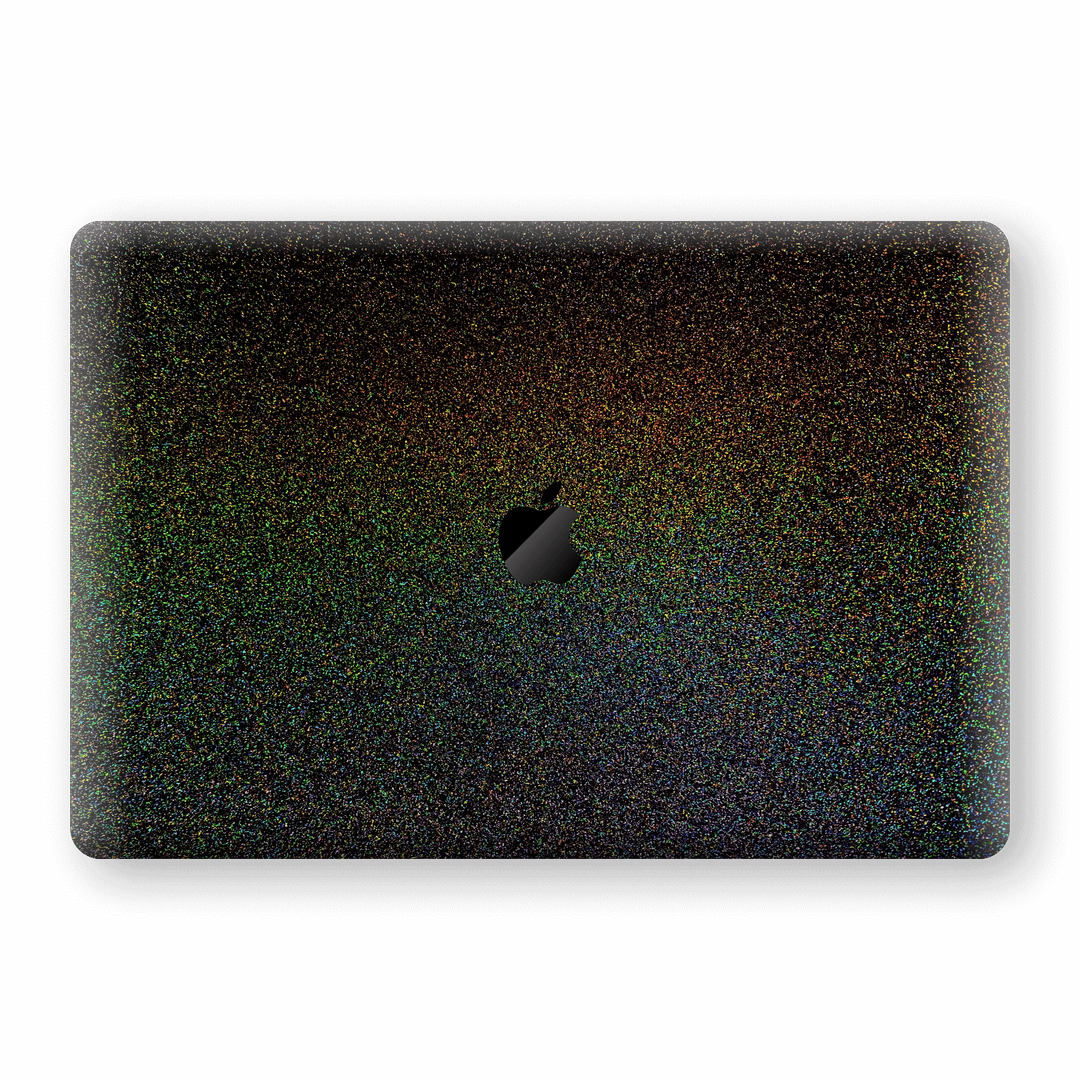 MacBook Pro 13" (No Touch Bar) GALAXY Black Milky Way Rainbow Sparkling Metallic Skin Wrap Sticker Decal Cover Protector by EasySkinz