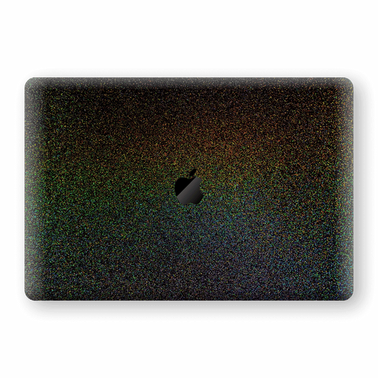 MacBook Pro 13" (No Touch Bar) GALAXY Black Milky Way Rainbow Sparkling Metallic Skin Wrap Sticker Decal Cover Protector by EasySkinz