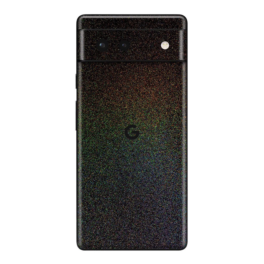 Google Pixel 6 GALAXY Black Milky Way Rainbow Sparkling Metallic Gloss Finish Skin Wrap Sticker Decal Cover Protector by EasySkinz | EasySkinz.com