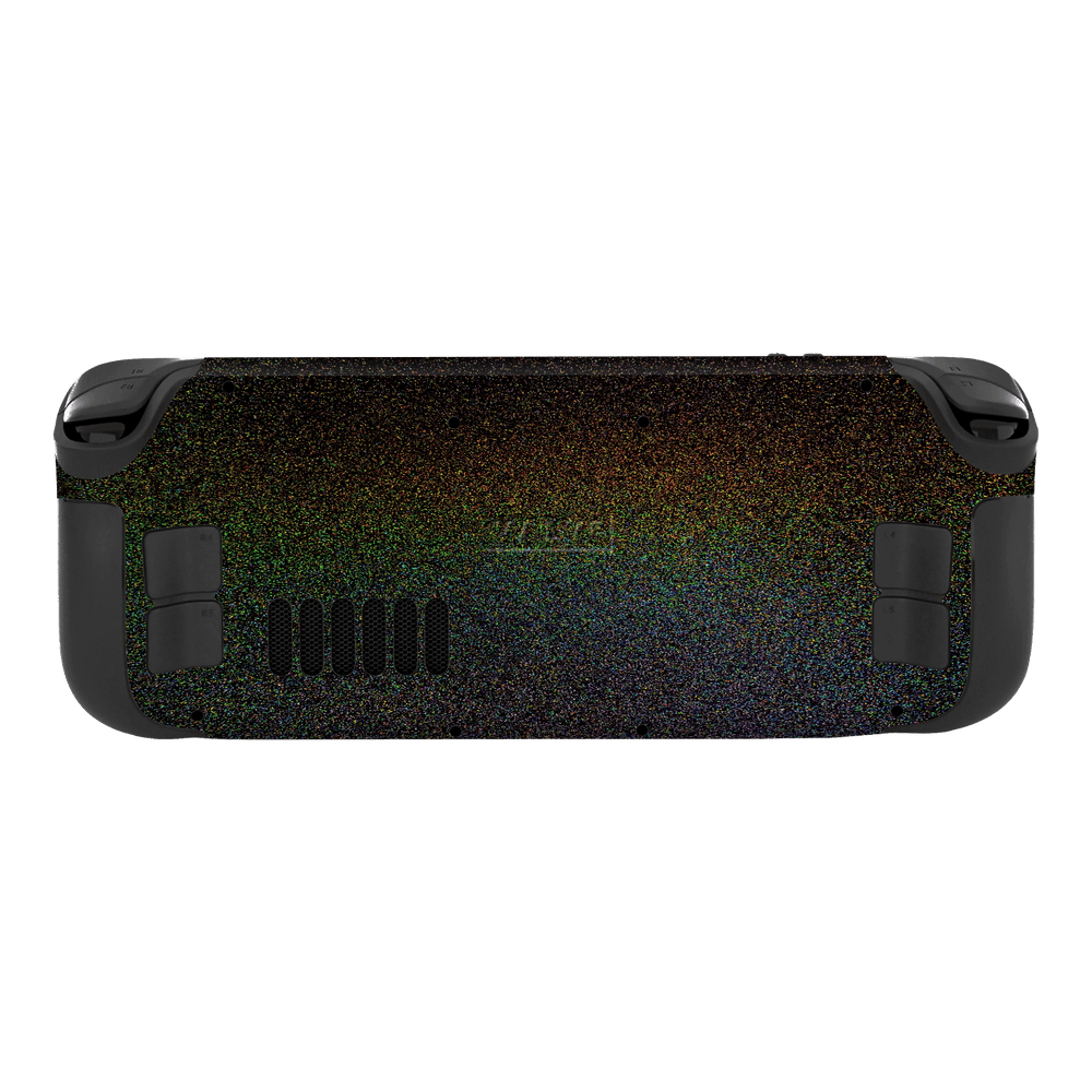 Steam Deck GALAXY Black Milky Way Rainbow Sparkling Metallic Gloss Finish Skin Wrap Sticker Decal Cover Protector by EasySkinz | EasySkinz.com