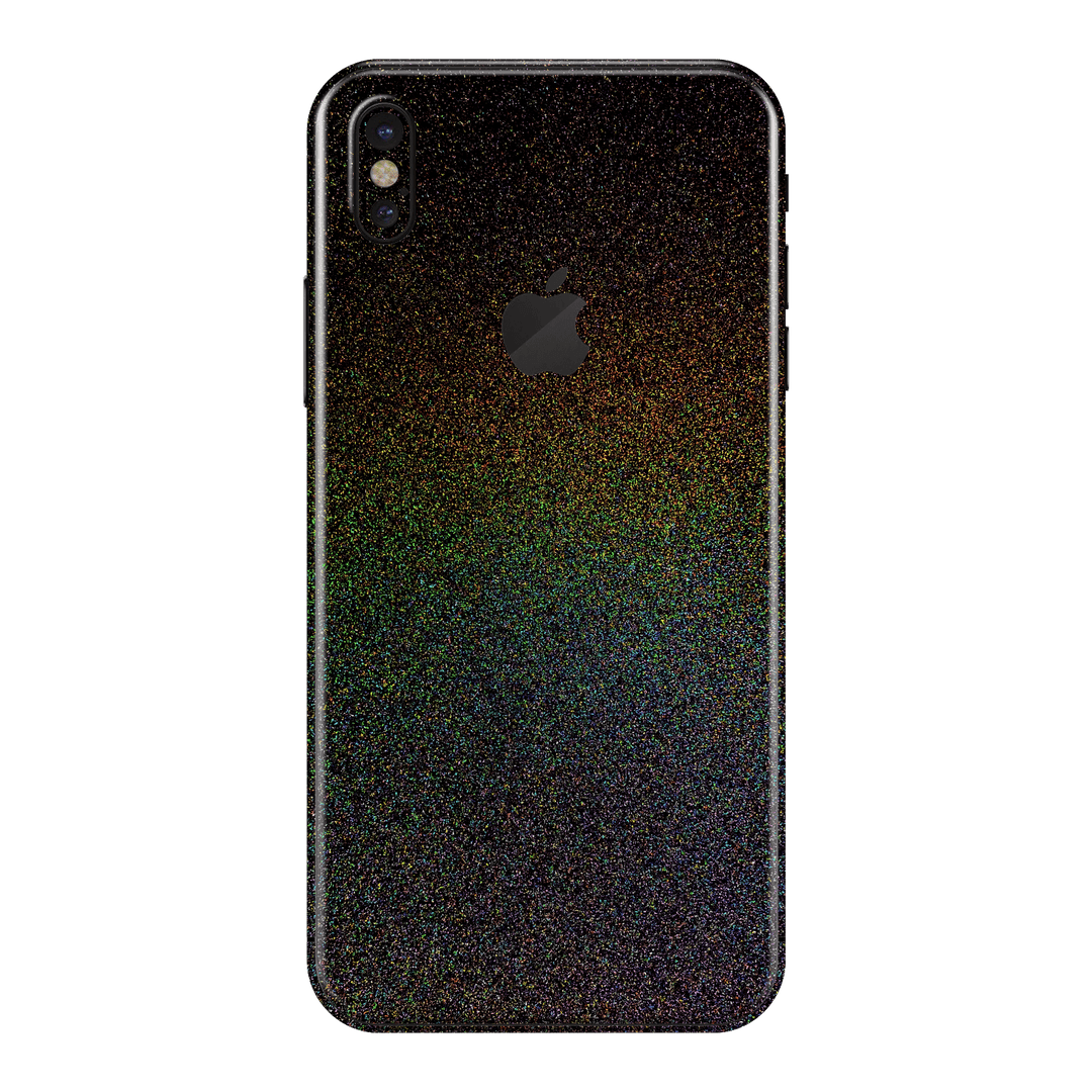 iPhone XS MAX Glossy GALAXY Black Milky Way Rainbow Sparkling Metallic Skin Wrap Sticker Decal Cover Protector by EasySkinz