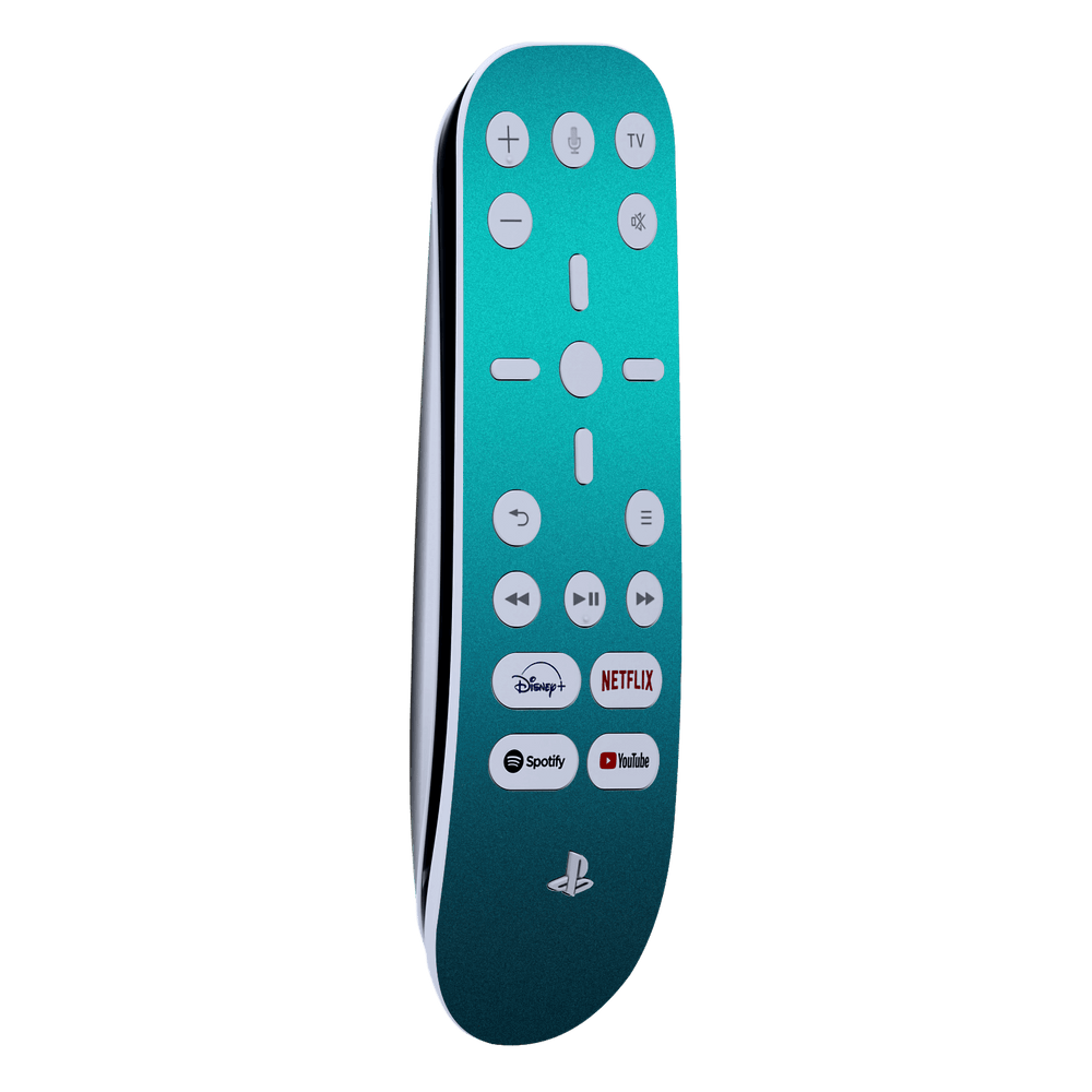 PS5 Playstation 5 Media Remote Skin - Atomic Teal Blue Metallic Gloss Finish Skin Wrap Decal Cover Protector by EasySkinz | EasySkinz.com