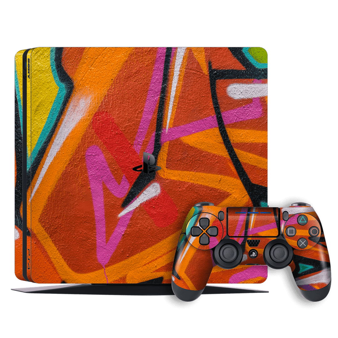 Playstation 4 SLIM PS4 Signature Graffiti Skin Wrap Decal by EasySkinz