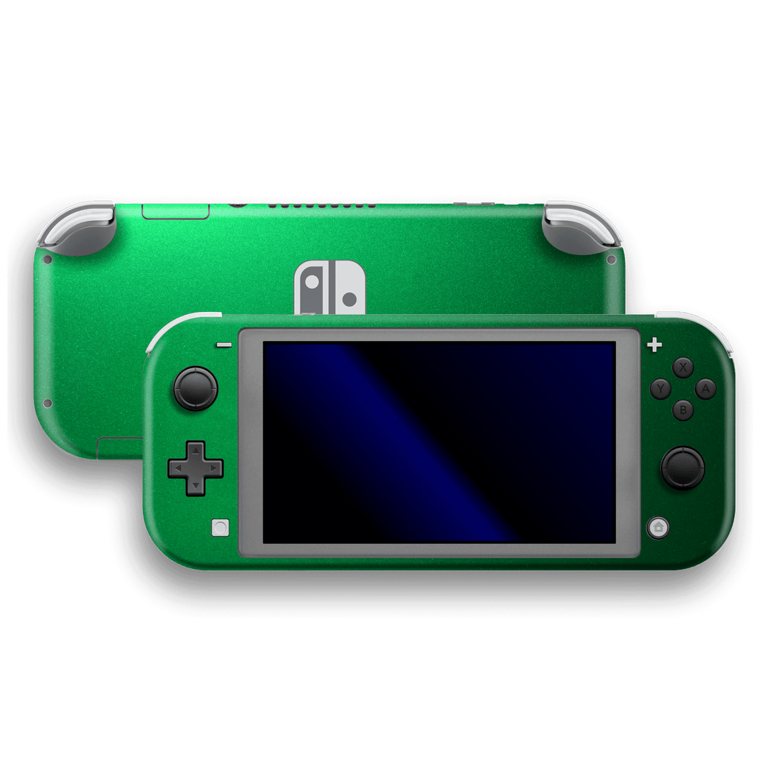 Nintendo Switch LITE Glossy 3M VIPER GREEN Metallic Skin Wrap Sticker Decal Cover Protector by EasySkinz