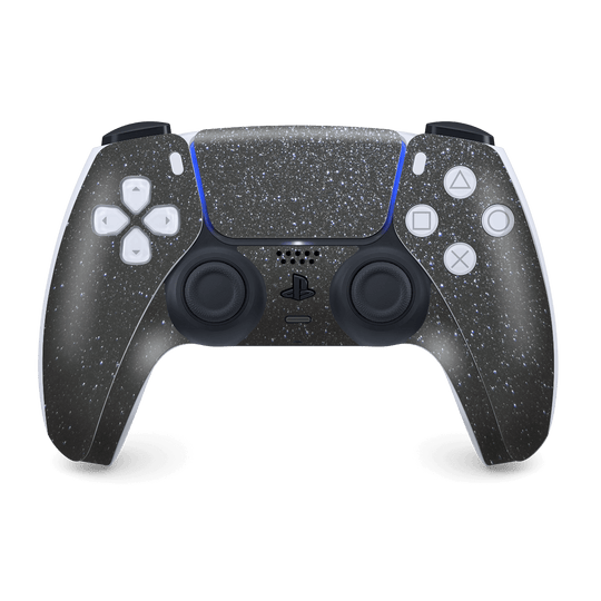 PS5 Playstation 5 DualSense Wireless Controller Skin - Diamond Meteorite Grey Shimmering Sparkling Glitter Skin Wrap Decal Cover Protector by EasySkinz | EasySkinz.com