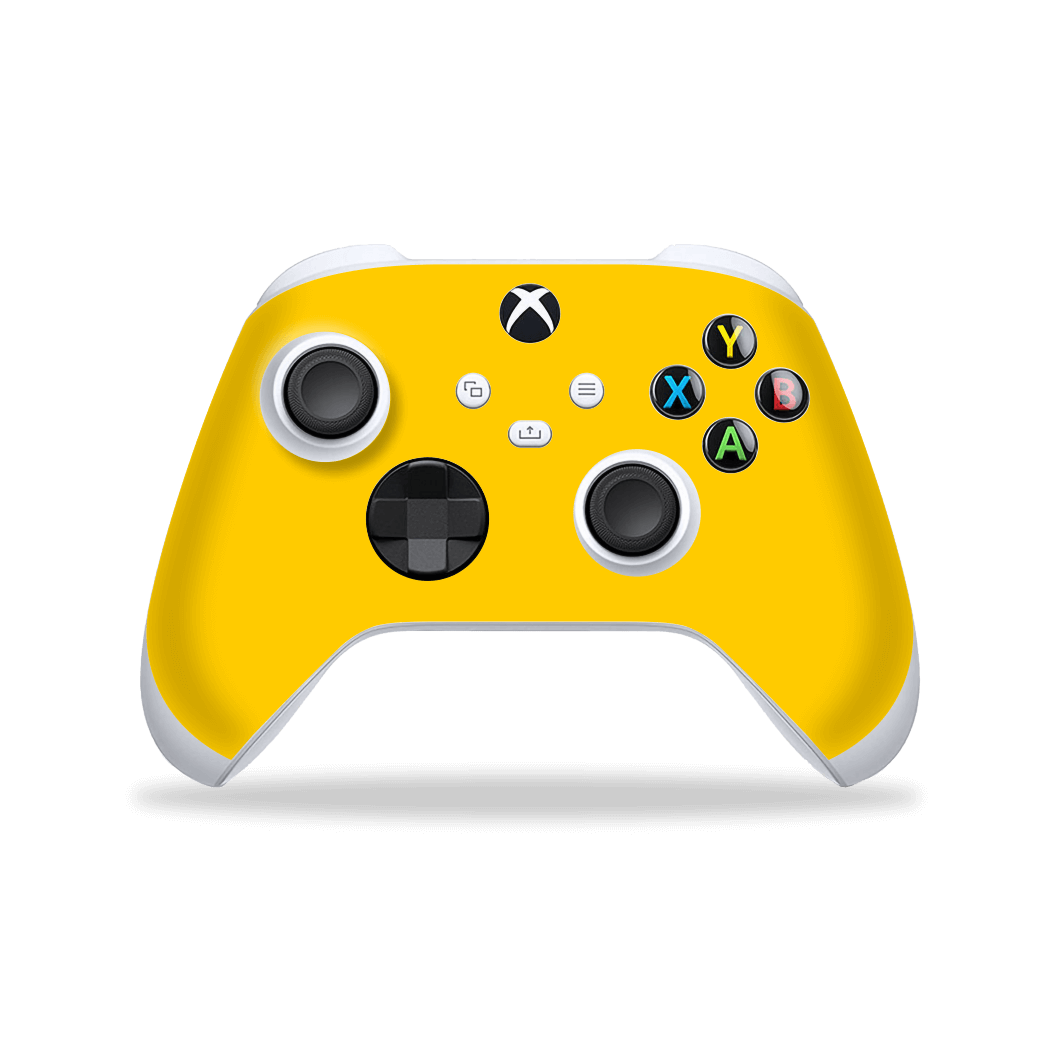 XBOX Series S CONTROLLER Skin - Gloss Glossy Golden Yellow Skin Wrap Decal Protector Cover by EasySkinz | EasySkinz.com