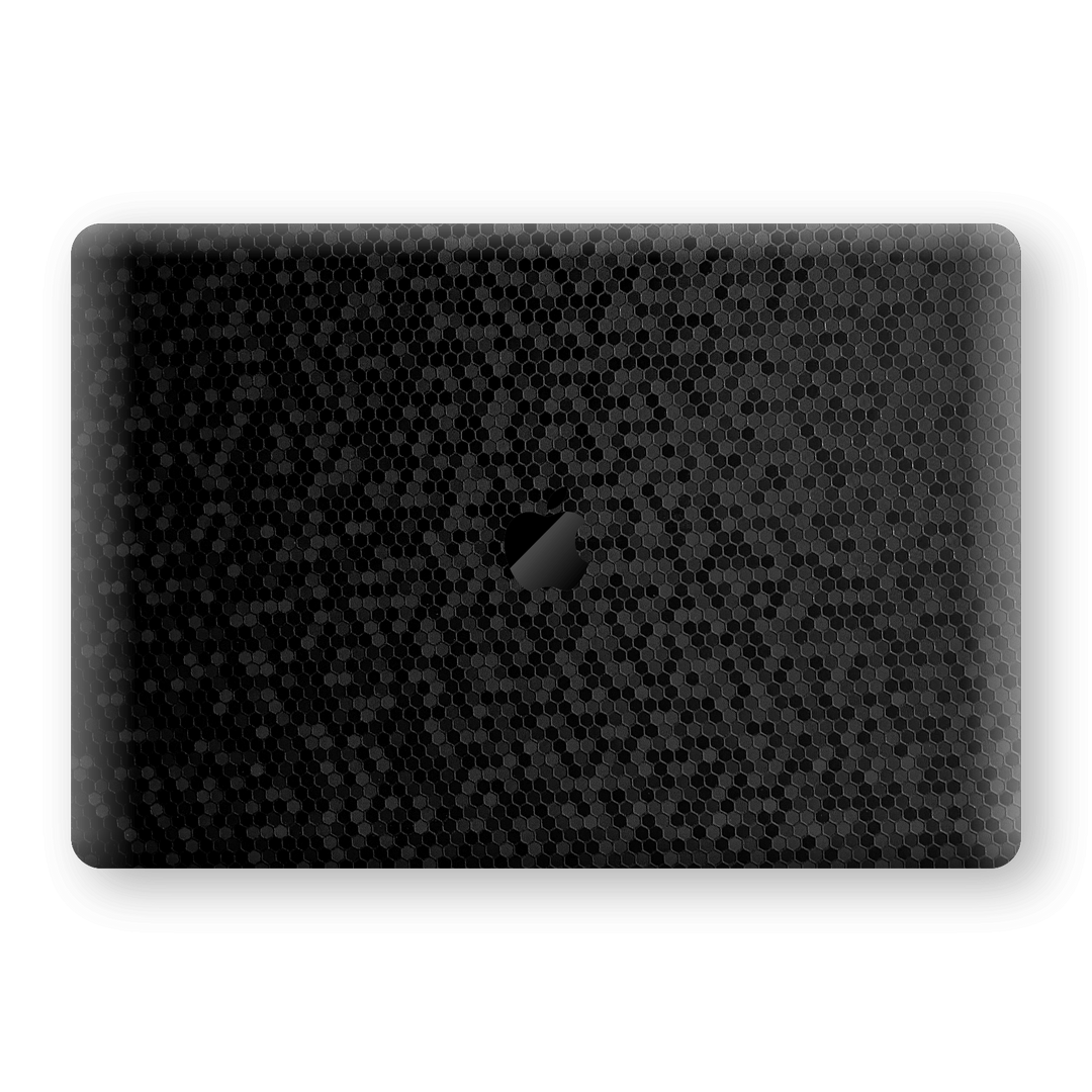 MacBook Pro 13" (No Touch Bar) BLACK Honeycomb 3D Textured Skin Wrap Sticker Decal Cover Protector by EasySkinz
