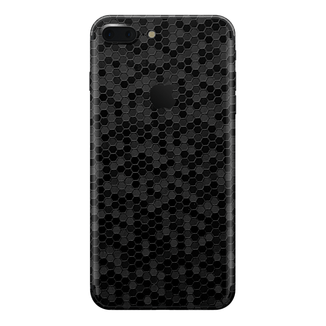iPhone 8 PLUS Luxuria Black Honeycomb 3D Textured Skin Wrap Sticker Decal Cover Protector by EasySkinz | EasySkinz.com
