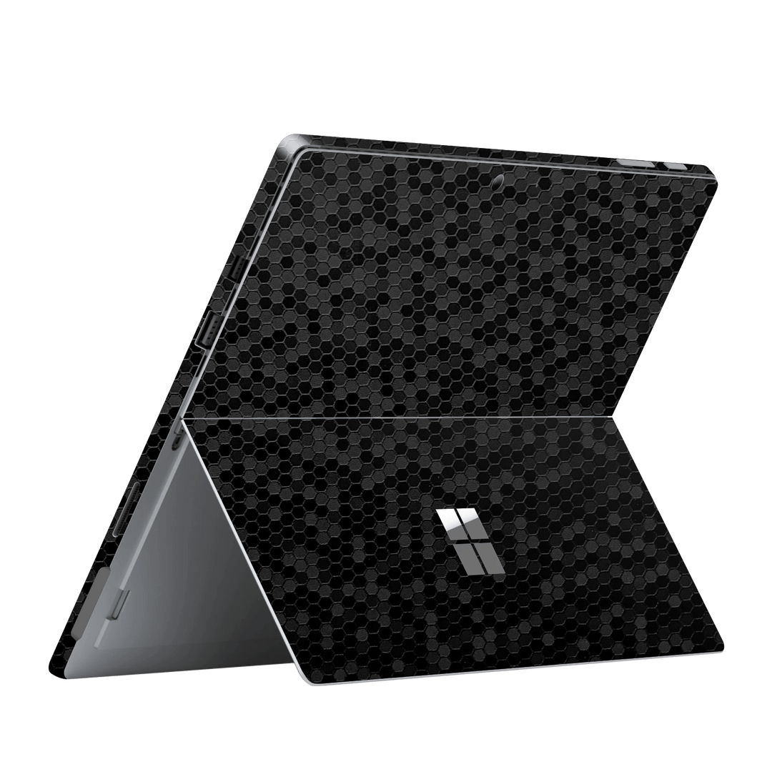 Microsoft Surface Pro 6 Luxuria Black Honeycomb 3D Textured Skin Wrap Sticker Decal Cover Protector by EasySkinz