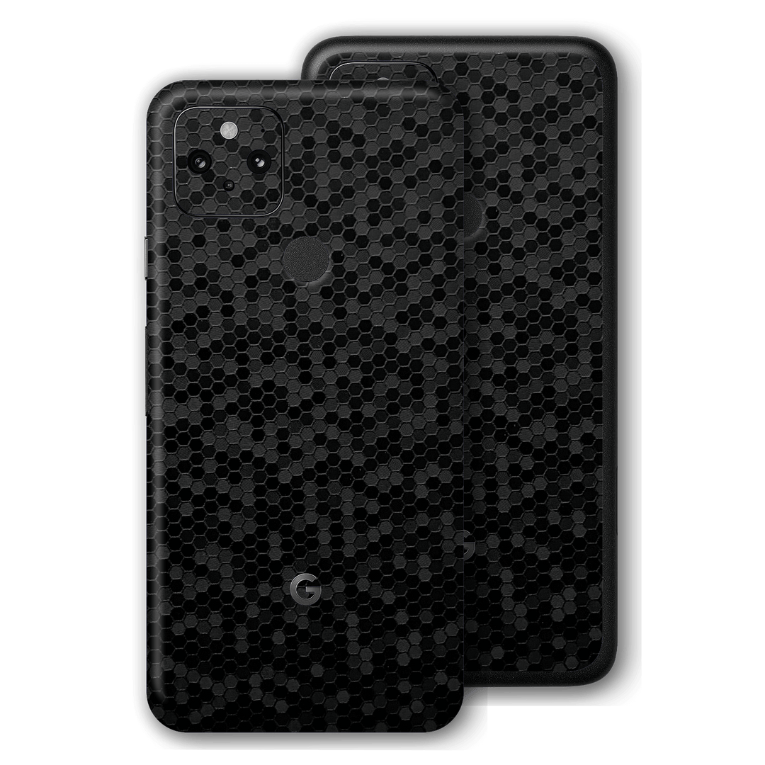 Pixel 5 BLACK Honeycomb 3D Textured Skin Wrap Sticker Decal Cover Protector by EasySkinz