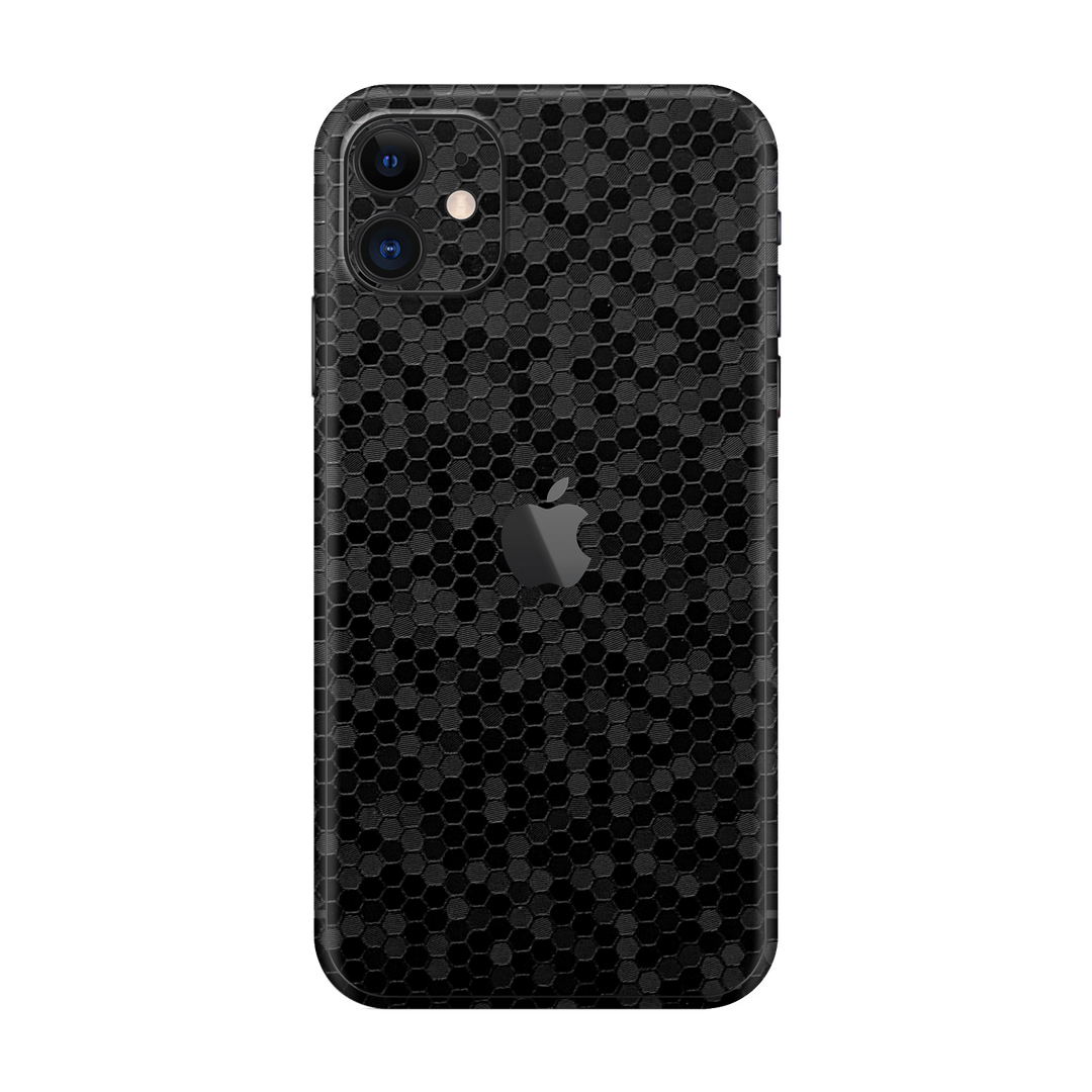 iPhone 11 BLACK Honeycomb 3D Textured Skin Wrap Sticker Decal Cover Protector by EasySkinz