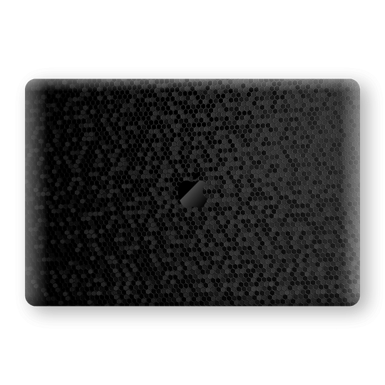 MacBook Air 13" (2018-2019) BLACK Honeycomb 3D Textured Skin Wrap Sticker Decal Cover Protector by EasySkinz