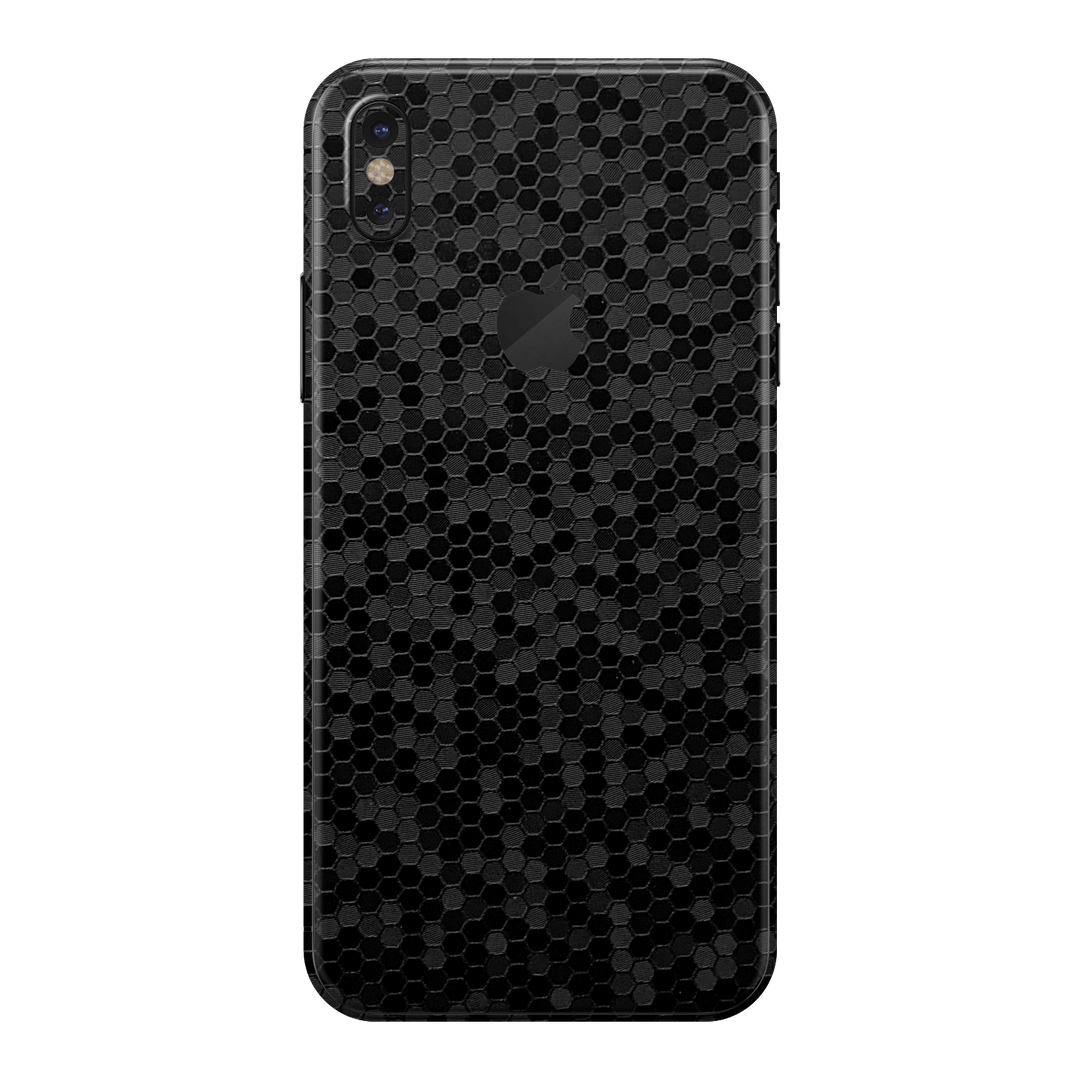 iPhone XS MAX Luxuria Black Honeycomb 3D Textured Skin Wrap Sticker Decal Cover Protector by EasySkinz | EasySkinz.com