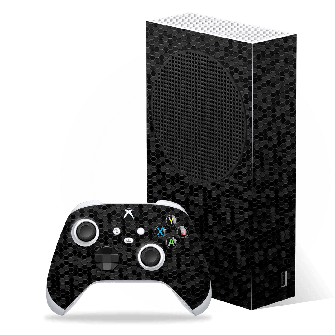 XBOX Series S (2020)  BLACK Honeycomb 3D Textured Skin Wrap Sticker Decal Cover Protector by EasySkinz