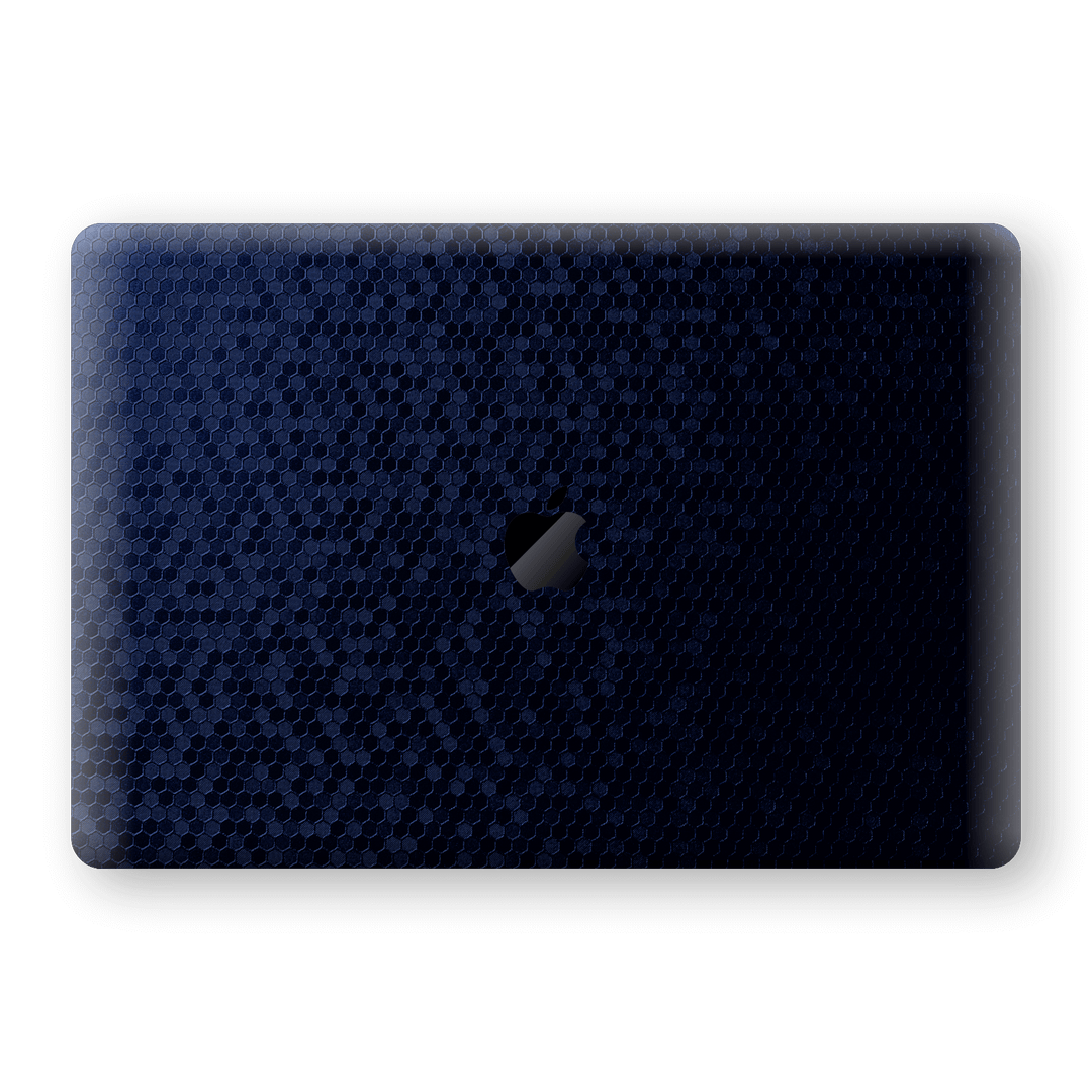 MacBook Pro 13" (No Touch Bar) Navy Blue Honeycomb 3D Textured Skin Wrap Sticker Decal Cover Protector by EasySkinz