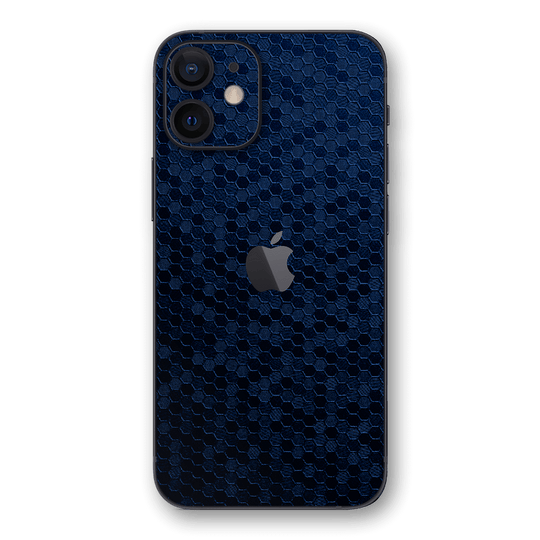 iPhone 12 Navy Blue Honeycomb 3D Textured Skin Wrap Sticker Decal Cover Protector by EasySkinz