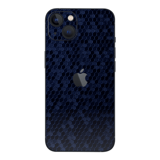 iPhone 13 Luxuria Navy Blue Honeycomb 3D Textured Skin Wrap Sticker Decal Cover Protector by EasySkinz