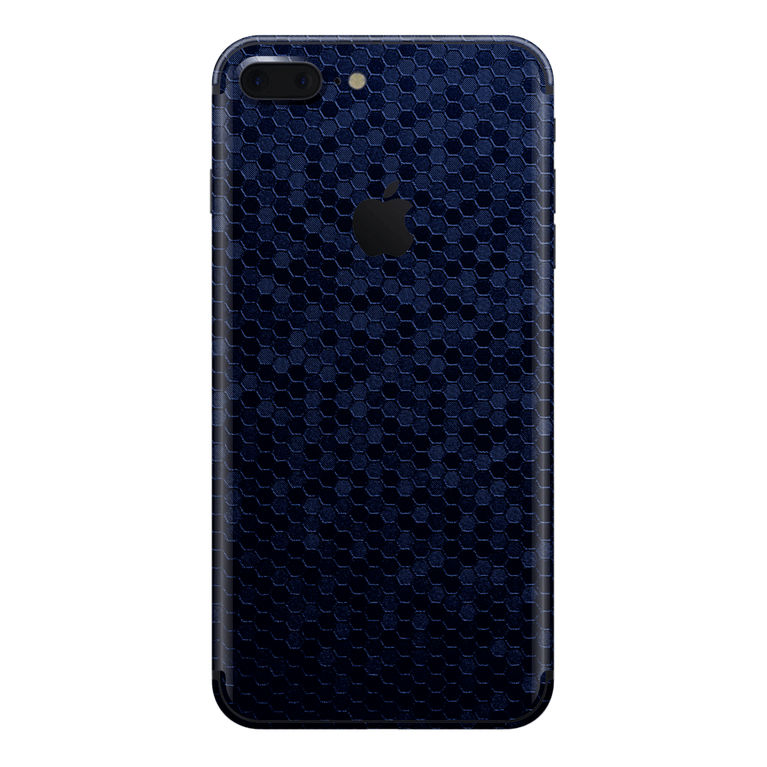 iPhone 8 PLUS Luxuria Navy Blue Honeycomb 3D Textured Skin Wrap Sticker Decal Cover Protector by EasySkinz | EasySkinz.com