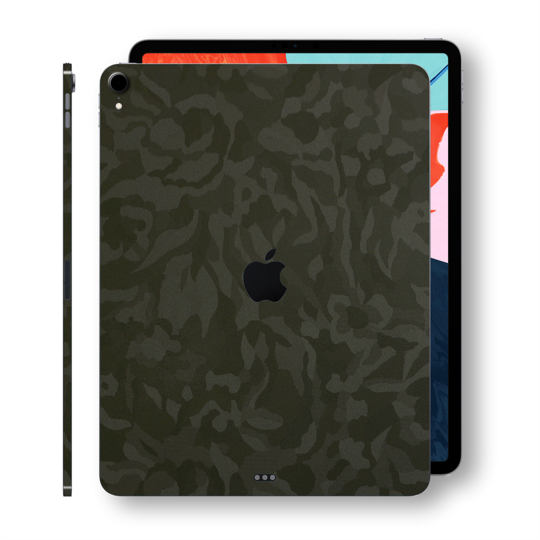 iPad PRO 12.9" inch 3rd Generation 2018  Luxuria GREEN 3D Textured Camo Camouflage Skin Wrap Decal Protector | EasySkinz