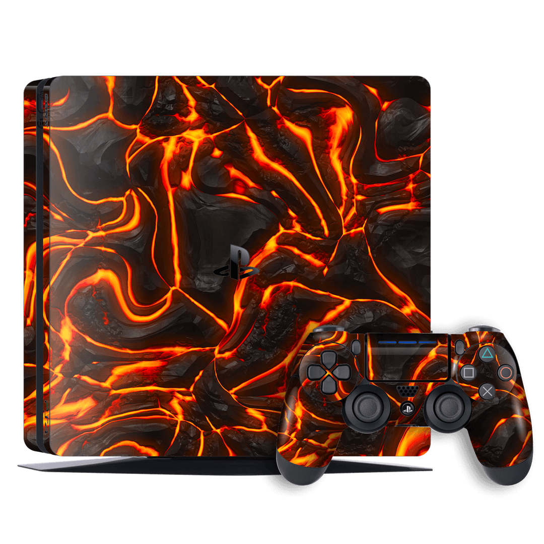 Playstation 4 SLIM PS4 Signature LAVA Skin Wrap Decal by EasySkinz