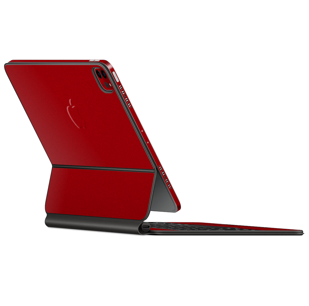 Magic Keyboard for iPad Pro 11" M1 (3rd Gen, 2021) Gloss Glossy Racing Red Metallic Skin Wrap Sticker Decal Cover Protector by EasySkinz | EasySkinz.com