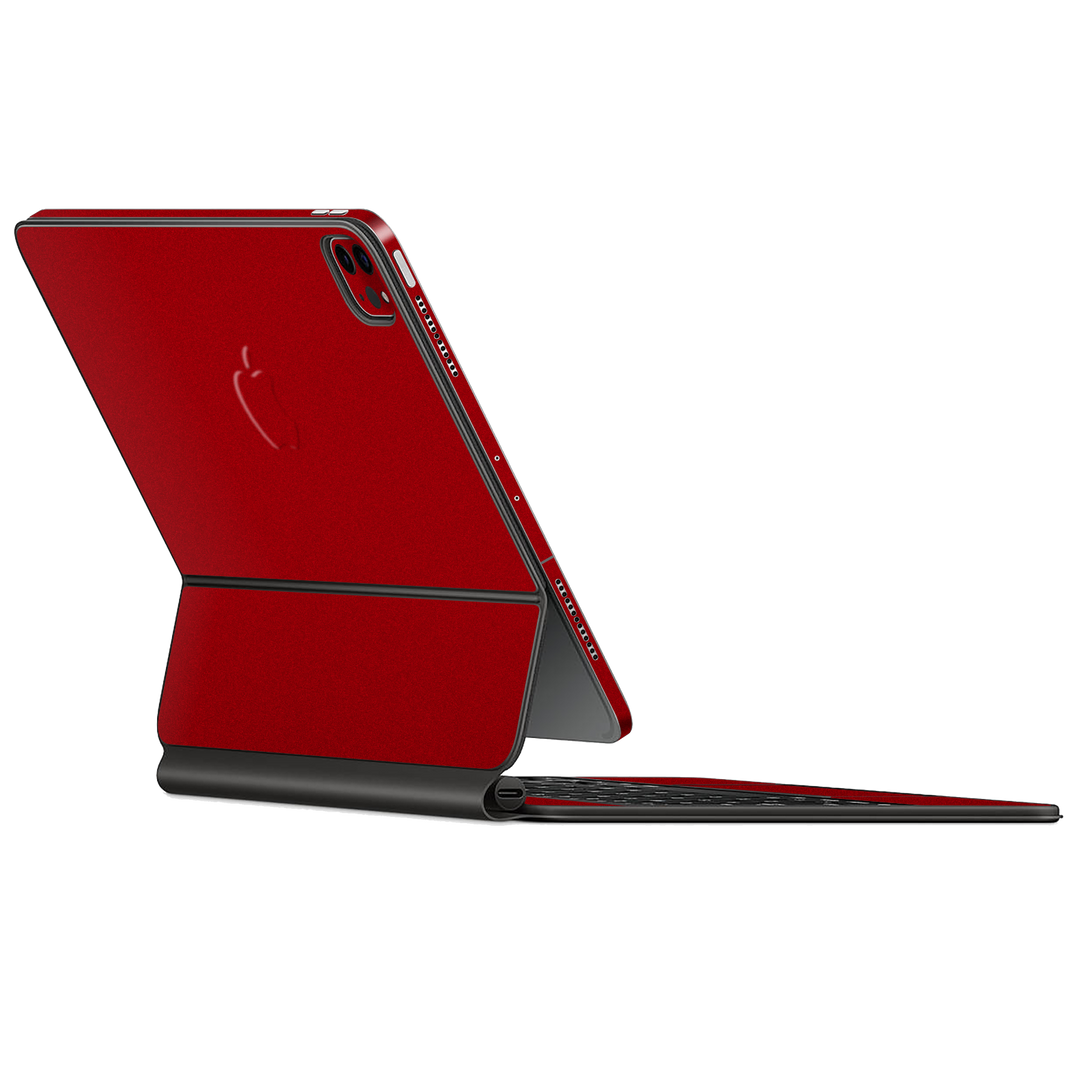 Magic Keyboard for iPad Pro 12.9" M1 (5th Gen, 2021) Gloss Glossy Racing Red Metallic Skin Wrap Sticker Decal Cover Protector by EasySkinz | EasySkinz.com