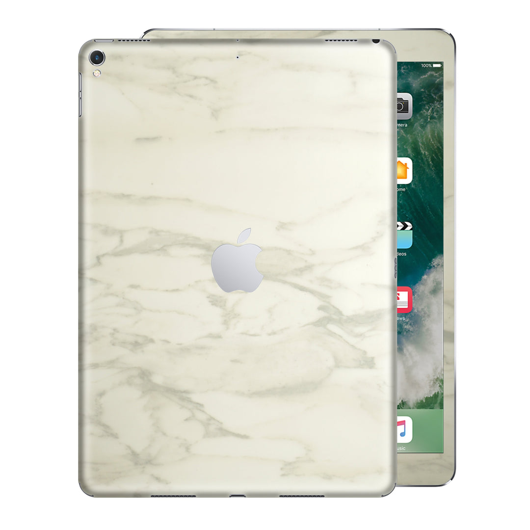 iPad PRO 12.9 inch 2017 Luxuria White Marble Skin Wrap Decal Protector | EasySkinz