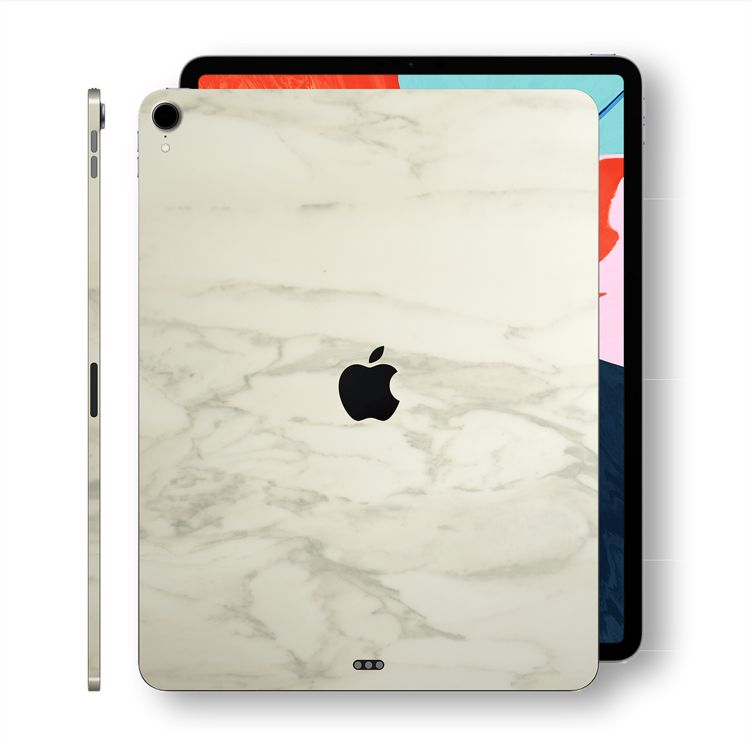 iPad PRO 11-inch 2018 Luxuria White Marble Skin Wrap Decal Protector | EasySkinz