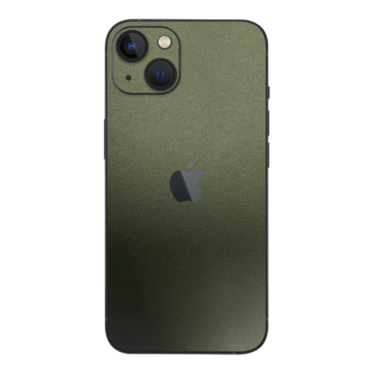 iPhone 13 Military Green Metallic Matt Matte Skin Wrap Sticker Decal Cover Protector by EasySkinz