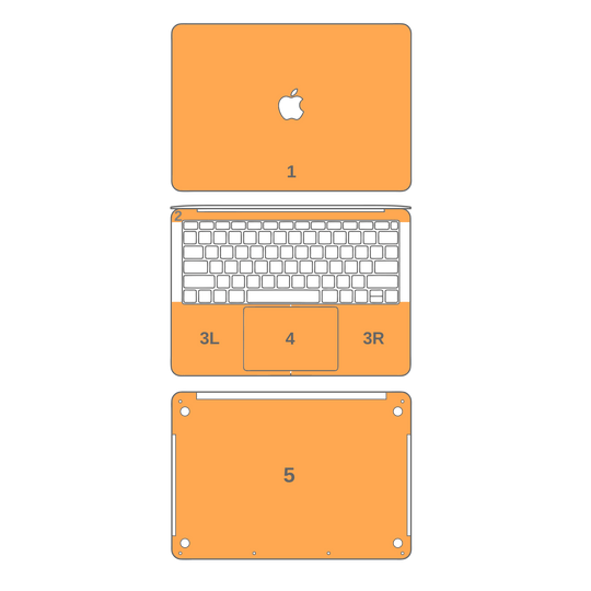 MacBook AIR 13" (2020) LUXURIA Tuscany Yellow Textured Skin