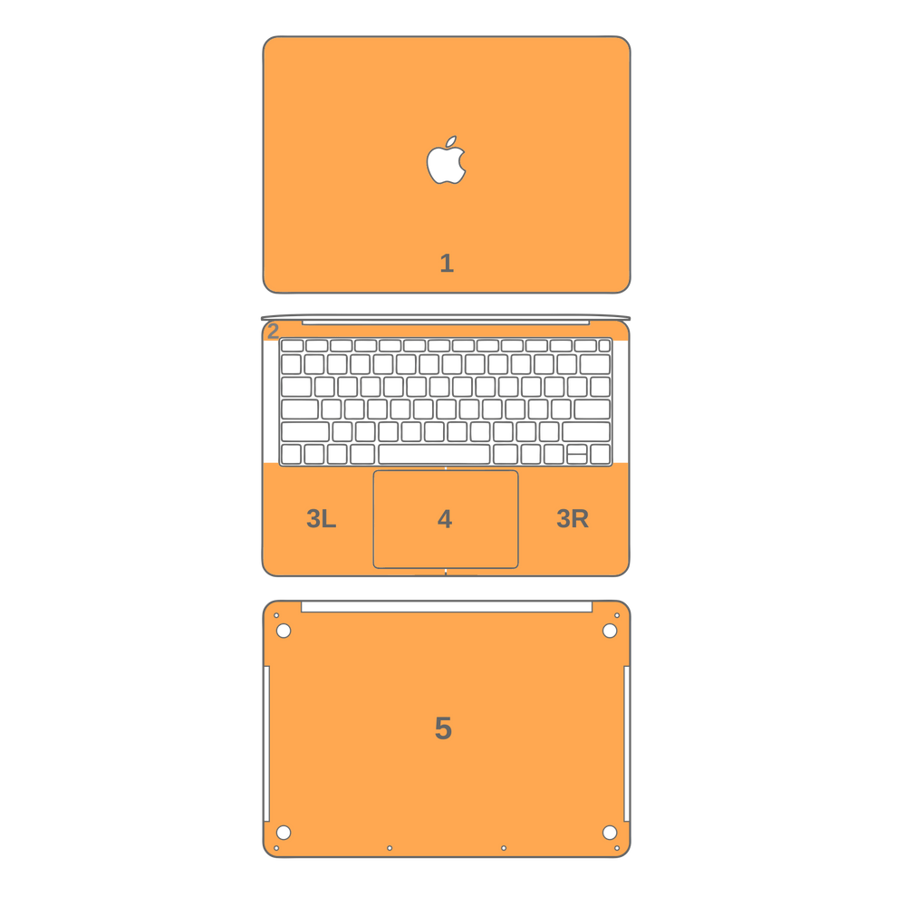 MacBook AIR 13" (2020) LUXURIA Silver STONE Skin