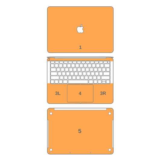 MacBook Pro 13" (No Touch Bar, 2016-2018) GLOSS Golden Yellow Skin