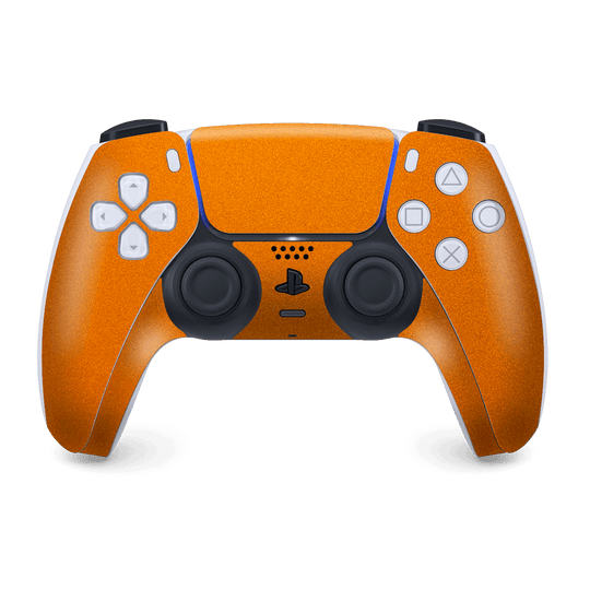 PS5 Playstation 5 DualSense Wireless Controller Skin - Fiery Orange Tuning Metallic Gloss Finish Skin Wrap Decal Cover Protector by EasySkinz | EasySkinz.com