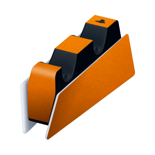 PS5 Playstation 5 DualSense Charging Station Skin - Fiery Orange Tuning Metallic Gloss Finish Skin Wrap Decal Cover Protector by EasySkinz | EasySkinz.com