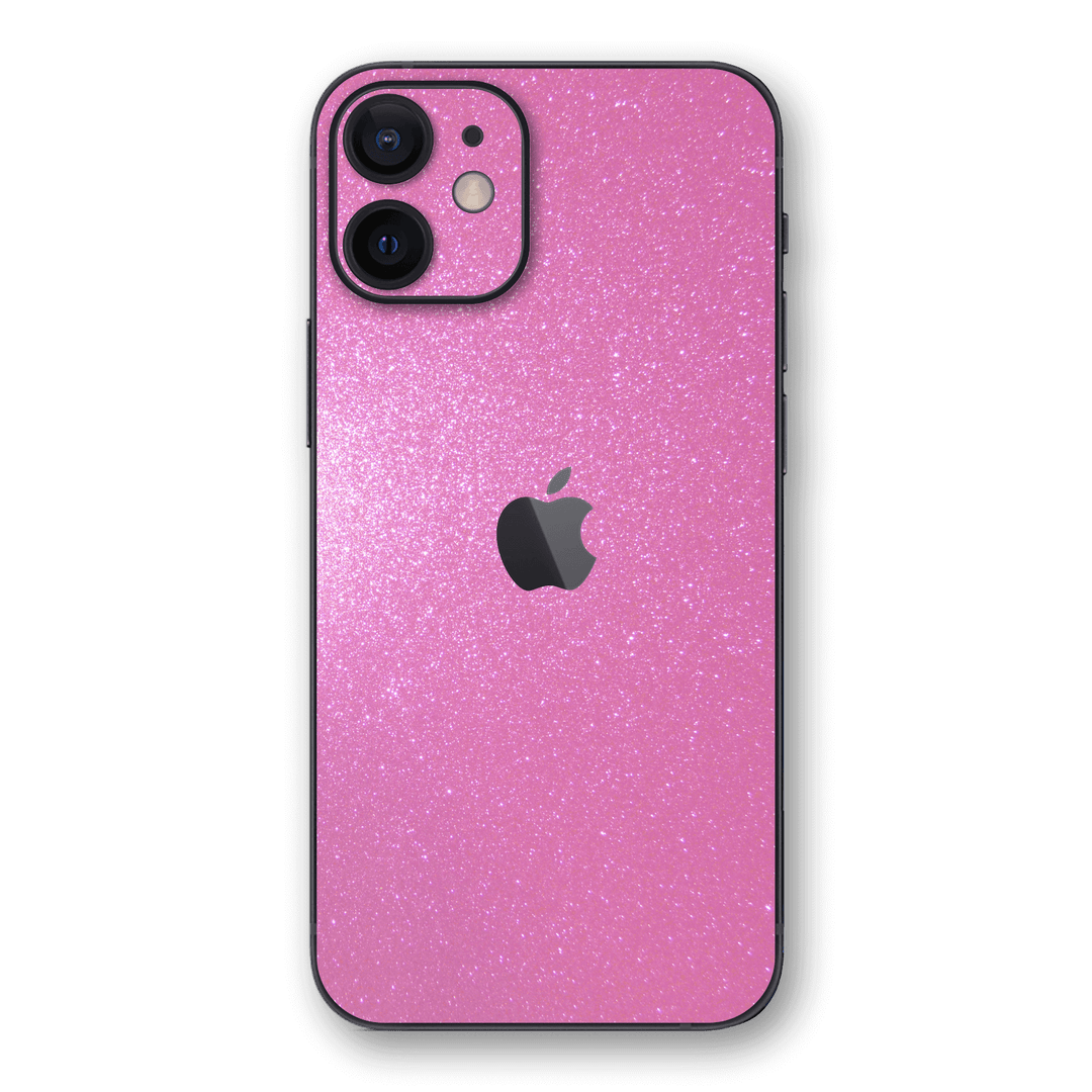 iPhone 12 mini Diamond PINK Shimmering, Sparkling, Glitter Skin, Wrap, Decal, Protector, Cover by EasySkinz | EasySkinz.com