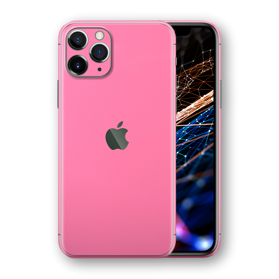 iPhone 11 Pro MAX Glossy Hot Pink Skin, Wrap, Decal, Protector, Cover by EasySkinz | EasySkinz.com  Edit alt text