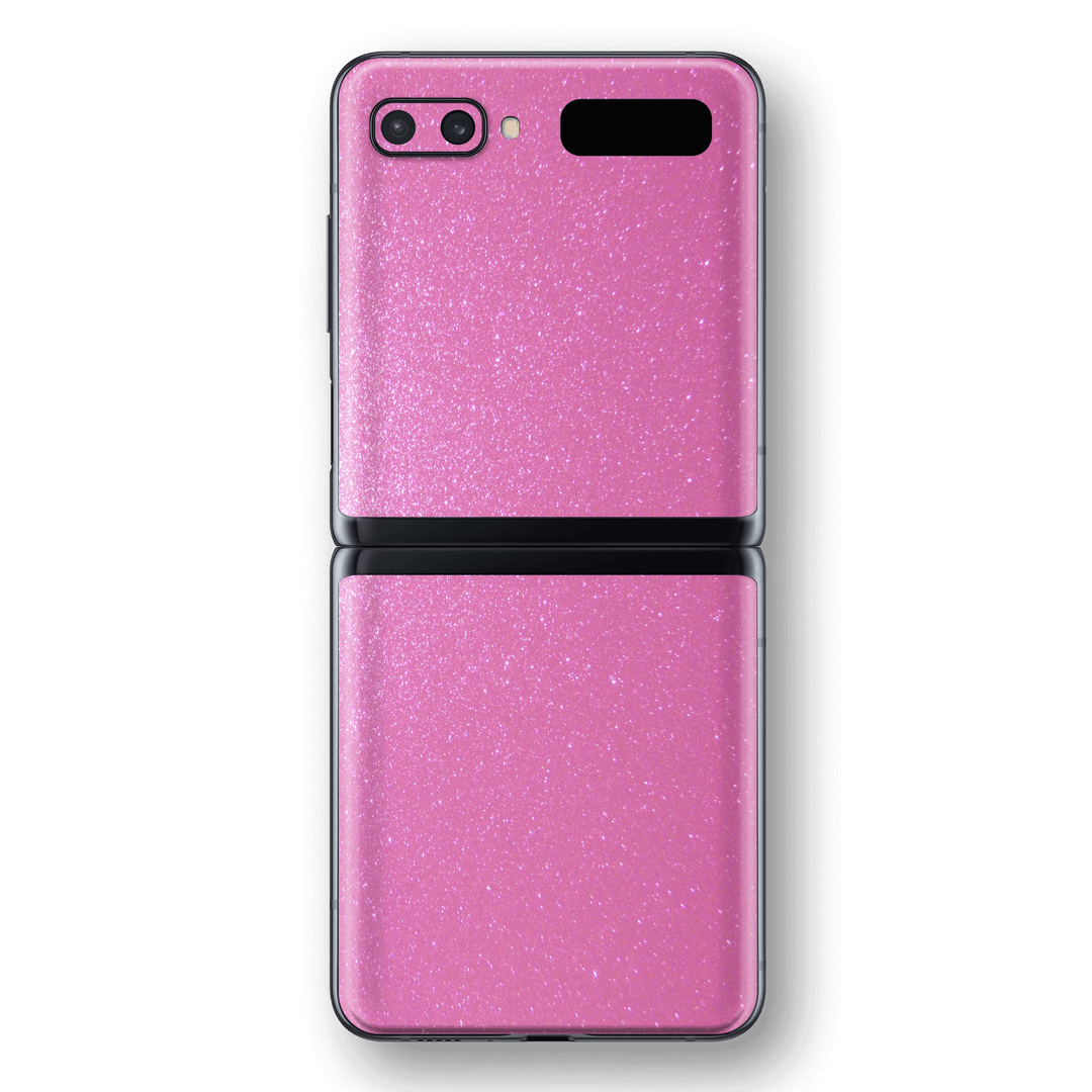 Samsung Galaxy Z Flip 5G Diamond PINK Shimmering, Sparkling, Glitter Skin Wrap Sticker Decal Cover Protector by EasySkinz