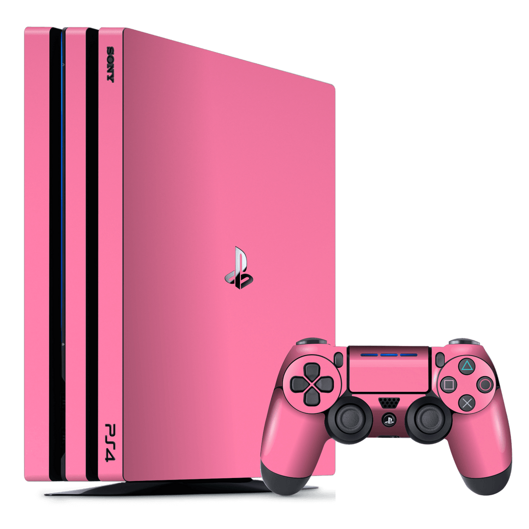 Playstation 4 PRO PS4 PRO Glossy PINK Skin Wrap Decal by EasySkinz