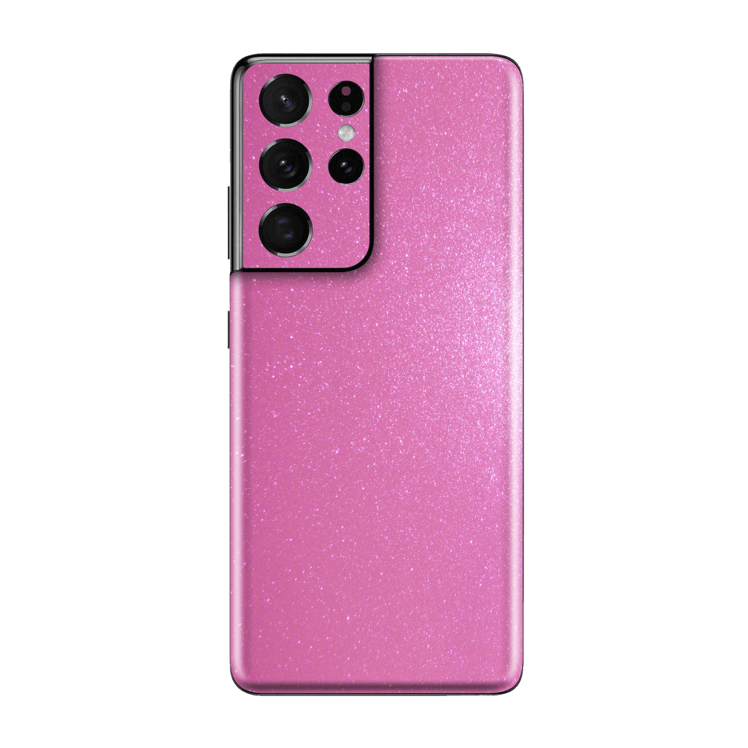 Samsung Galaxy S21 ULTRA Diamond Pink Shimmering, Sparkling, Glitter Skin, Wrap, Decal, Protector, Cover by EasySkinz | EasySkinz.com