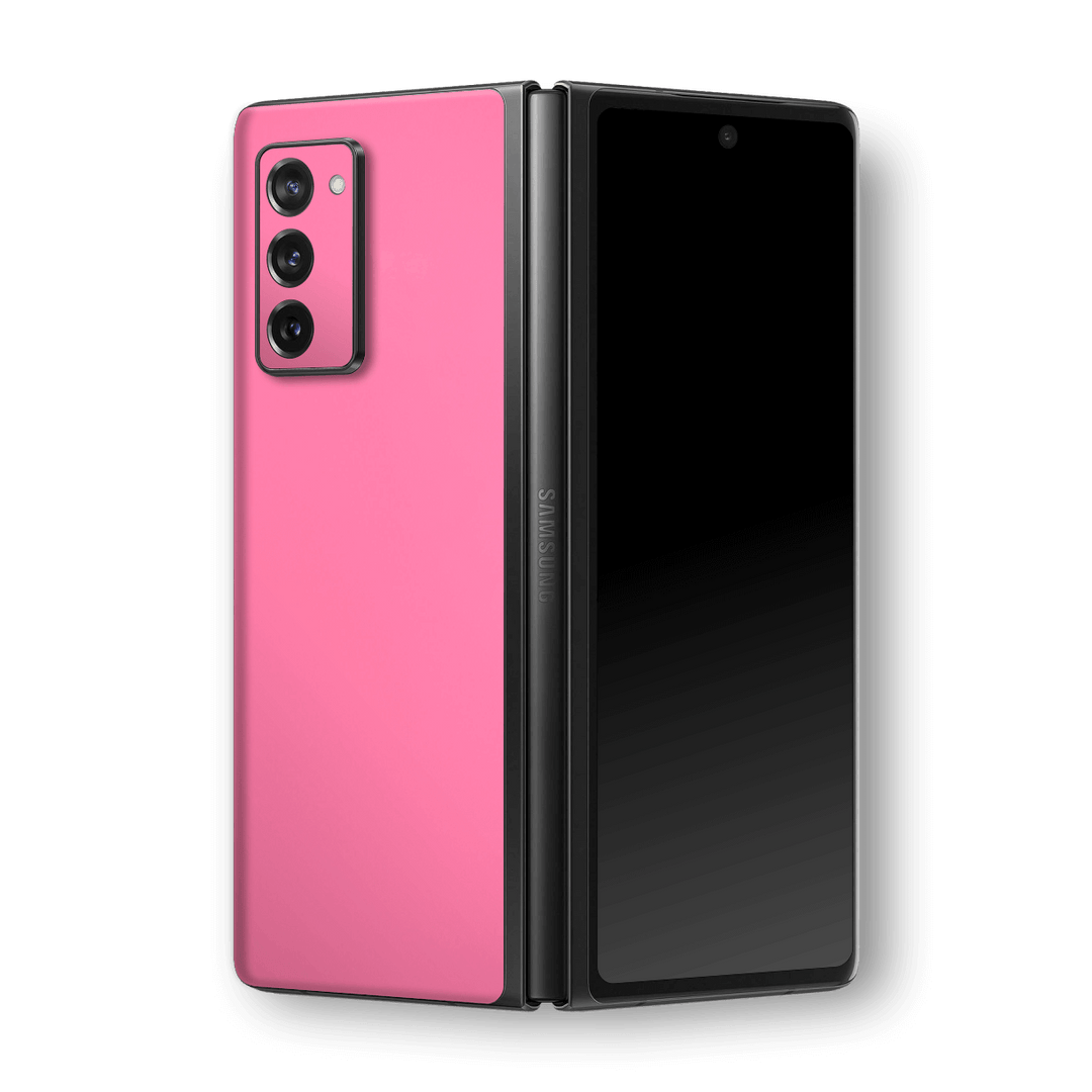 Samsung Galaxy Z Fold 2 HOT PINK Glossy Gloss Finish Skin Wrap Sticker Decal Cover Protector by EasySkinz