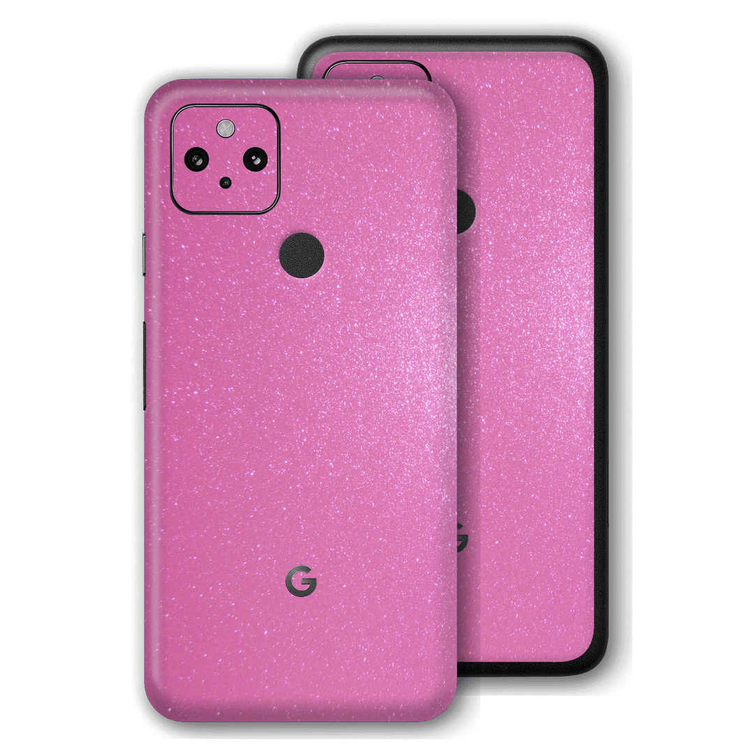 Google Pixel 4a 5G Diamond Pink Shimmering, Sparkling, Glitter Skin, Wrap, Decal, Protector, Cover by EasySkinz | EasySkinz.com